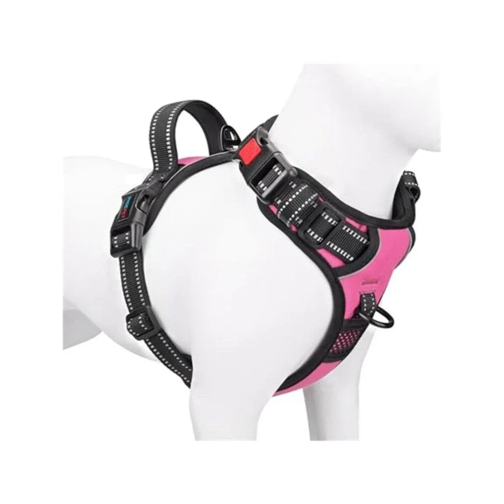 No Pull Dog Harness Medium Reflective Front Clip Vest with size M